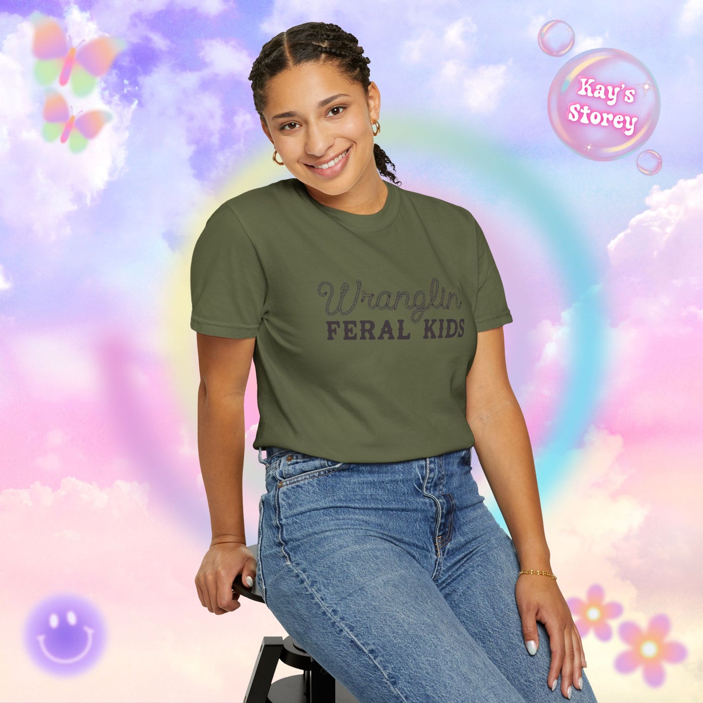 Wranglin' Feral Kids Comfort Colors T-Shirt