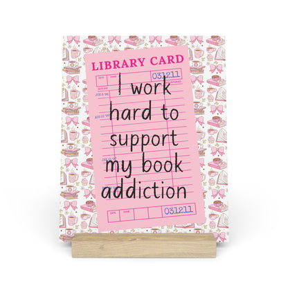 Book Addiction Bookshelf Decor with Stand