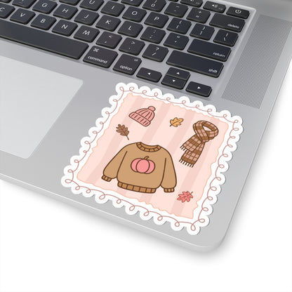 Autumn Accessories Sticker, Fall Planner Stickers, Book Lover Gifts, Autumn Sticker, Cozy Accessories, Seasonal Sticker