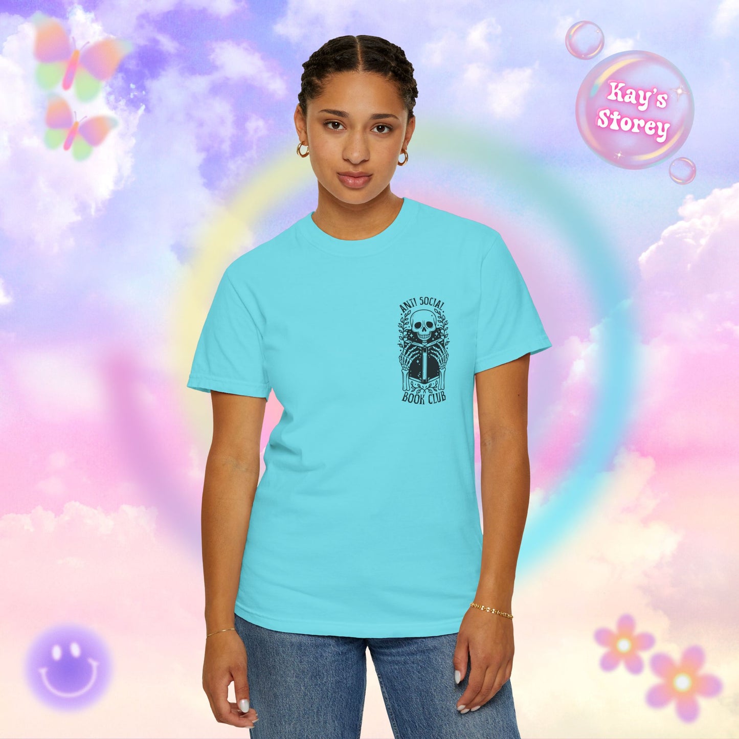 Skeleton Anti Social Comfort Colors T-Shirt
