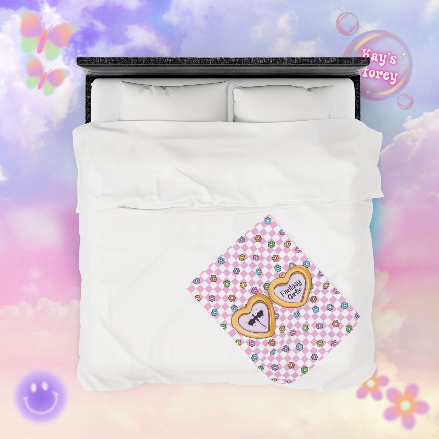 Pink Fantasy Girlie Velveteen Plush Blanket