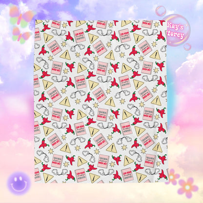 Slippery When Wet Bookish Velveteen Plush Blanket - Cozy Reading Throw