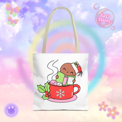 Hot Cocoa & Books Tote Bag