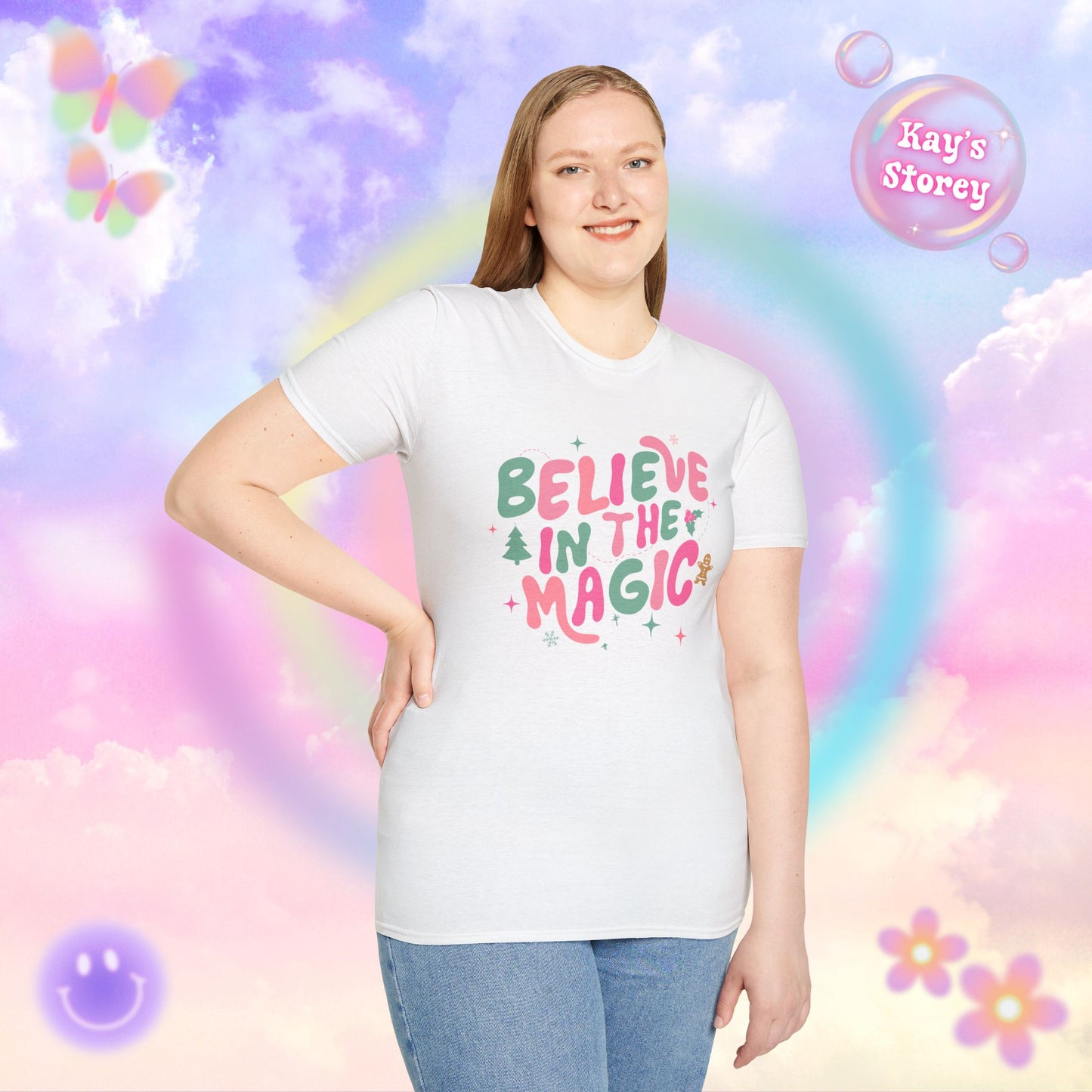 Believe in the Magic Bookish Holiday T-Shirt - Book Lover Christmas Shirt