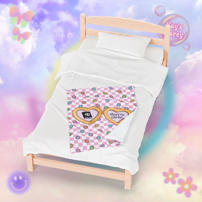 Pink Horror Girlie Velveteen Plush Blanket