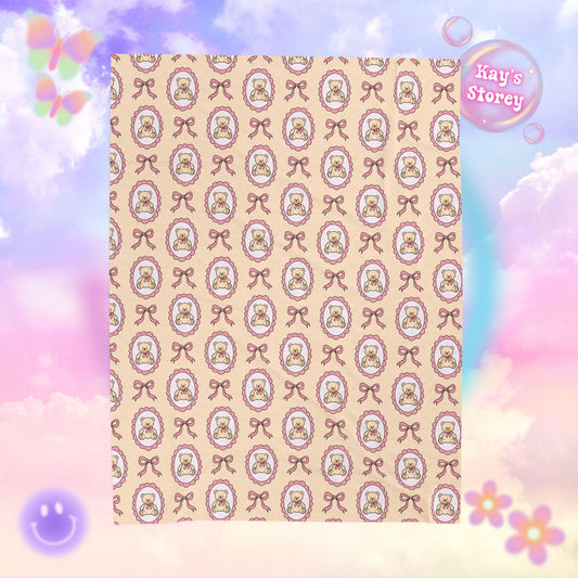 Teddy Bear Bookish Velveteen Plush Blanket - Cozy Reading Throw