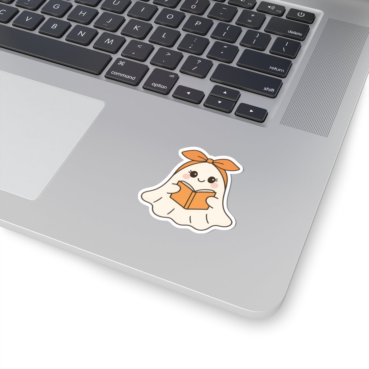 Ghostly Reading Kiss-Cut Sticker, Book Lover Sticker, Cute Sticker Set, Spooky Decals, Halloween Stickers, Vinyl Kindle Stickers