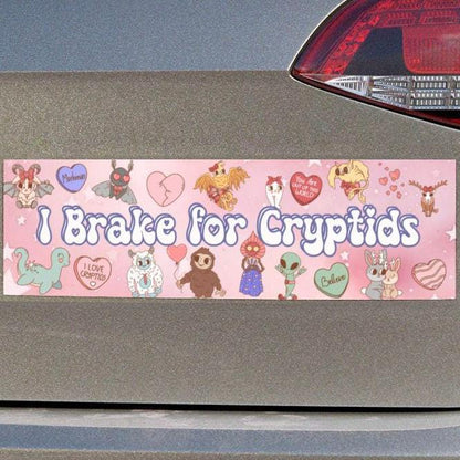 I Brake for Cryptids Car Magnet