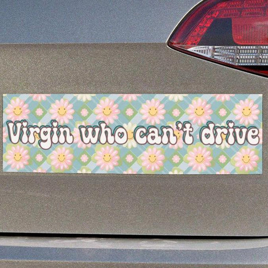 Virgin Who Can't Drive Car Magnet